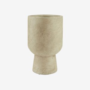 Hasmi Floor Flower Pots Cement Goblet Planters