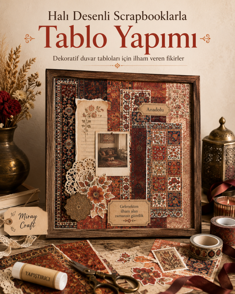 Scrapbook ile Tablo Nasıl Yapılır? Adım Adım Dekoratif Duvar Tablosu Rehberi