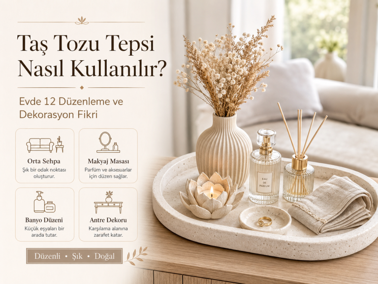 Taş Tozu Tepsi Nasıl Kullanılır? Evde 12 Düzenleme ve Dekorasyon Fikri