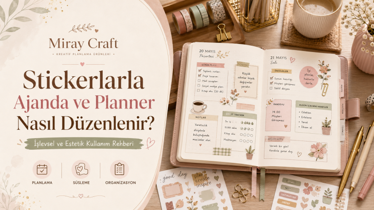 Stickerlarla Ajanda ve Planner Nasıl Düzenlenir? İşlevsel ve Estetik Kullanım Rehberi