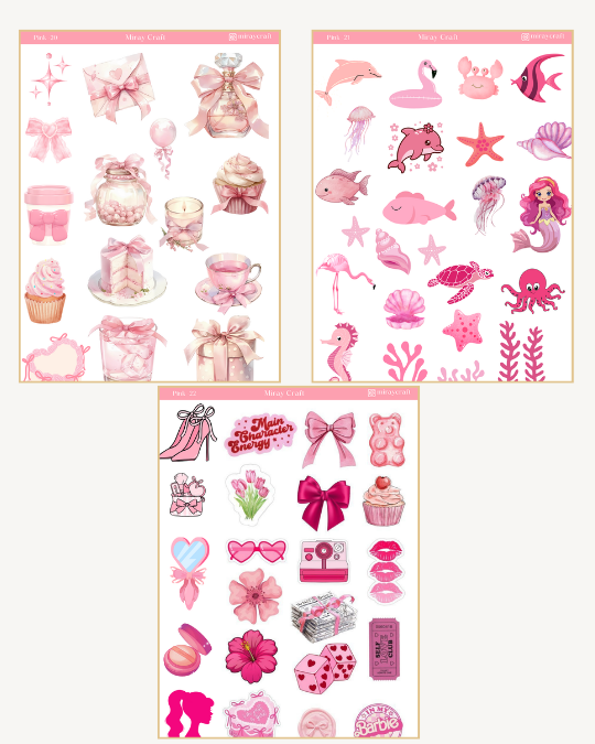 6LI pembe renk temalı set 1 6LI pembe renk temalı set 1