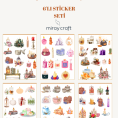 6 lı mum temalı sticker seti1