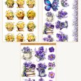 açan çiçek temalı sticker seti 5