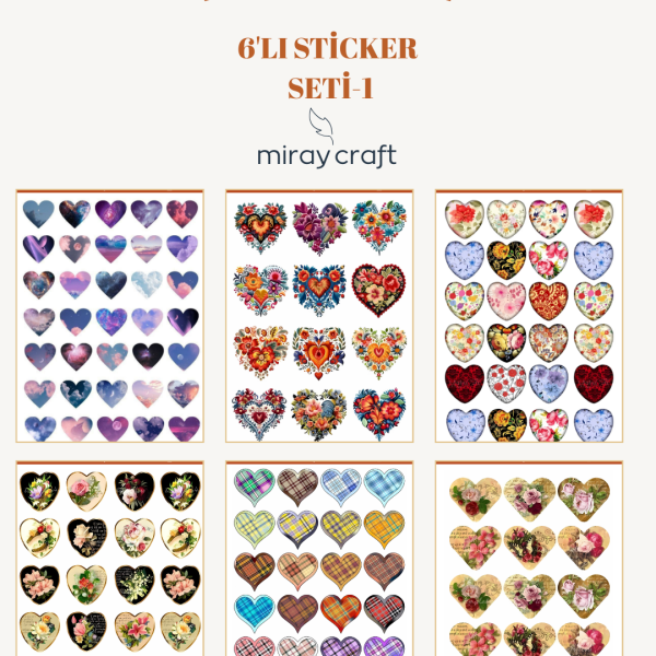 6lıkalpli sticker seti1 6lıkalpli sticker seti1