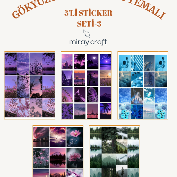 gökyüzü ve manzara temalı set 3 gökyüzü ve manzara temalı set 3