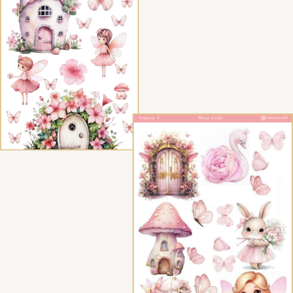 4lü prenses temalı sticker 1 4lü prenses temalı sticker 1