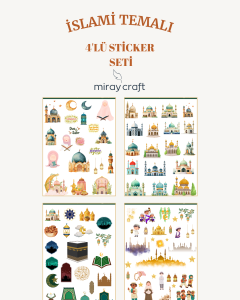 4 Sayfa İslami Temalı Sticker Seti (12×17 cm)