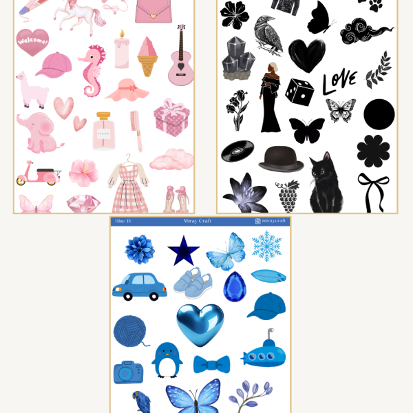 renk temalı sticker seti 6lı
