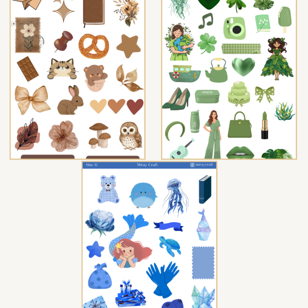 renk temalı sticker seti 3 renk temalı sticker seti 3