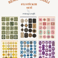 renkli vintage sticker seti 1