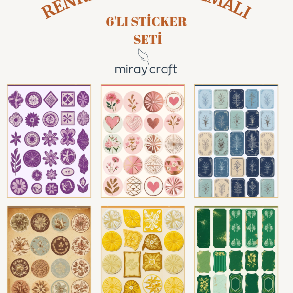 renkli vintage set 3