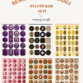 renkli vintage sticker seti 4