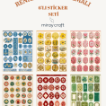 RENKLİ VİNTAGE STİCKER SETİ 7