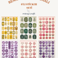 renkli vintage sticker set 8