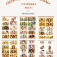 çiçek açan kızlar temalı sticker seti 1