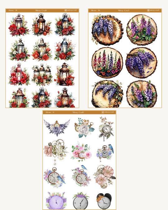 6lı açan çiçekler temalı set 6lı açan çiçekler temalı set
