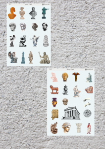 2’li Sanat Temalı 12*17 cm Sticker Seti/bullet Journal, Scrapbook, Ajanda, Planlayıcı, Defter Için