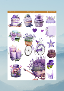 1 Adet Açan Çiçekler Temalı Sticker – 12x17 cm Scrapbook, Bullet Journal, Planlayıcı İçin