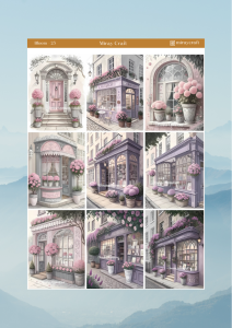 1 Adet Açan Çiçekler Temalı Sticker – 12x17 cm Scrapbook, Bullet Journal, Planlayıcı İçin