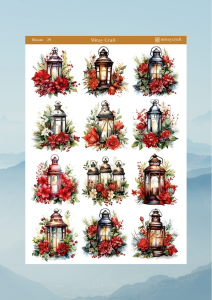 1 Adet Açan Çiçekler Temalı Sticker – 12x17 cm Scrapbook, Bullet Journal, Planlayıcı İçin