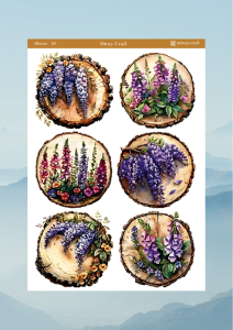 1 Adet Açan Çiçekler Temalı Sticker – 12x17 cm Scrapbook, Bullet Journal, Planlayıcı İçin
