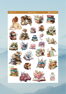1 Adet Açan Çiçekler Temalı Sticker – 12x17 cm Scrapbook, Bullet Journal, Planlayıcı İçin