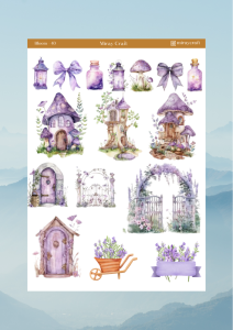 1 Adet Açan Çiçekler Temalı Sticker – 12x17 cm Scrapbook, Bullet Journal, Planlayıcı İçin
