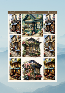 1 Adet Açan Çiçekler Temalı Sticker – 12x17 cm Scrapbook, Bullet Journal, Planlayıcı İçin