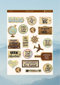 1 Adet Sıcak ve Huzurlu Anlar Temalı Sticker(12x17 cm)Scrapbook, Bullet Journal, Planlayıcı İçin