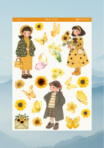 1 Adet Sıcak ve Huzurlu Anlar Temalı Sticker(12x17 cm)Scrapbook, Bullet Journal, Planlayıcı İçin