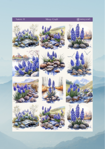1 Adet Doğa Temalı Sticker Seti – 12x17 cm | Bullet Journal, Scrapbook, Ajanda ve Planlayıcı İçin