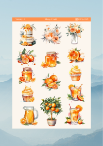 1 Adet Yummy Temalı Sticker – 12x17 cm Scrapbook, Bullet Journal, Planlayıcı İçin
