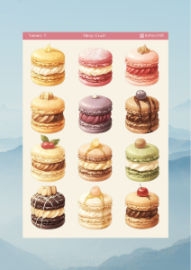 1 Adet Yummy Temalı Sticker – 12x17 cm Scrapbook, Bullet Journal, Planlayıcı İçin