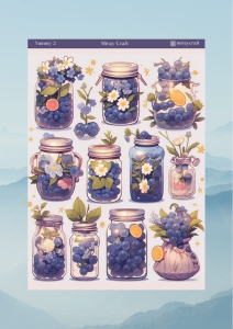 1 Adet Yummy Temalı Sticker – 12x17 cm Scrapbook, Bullet Journal, Planlayıcı İçin