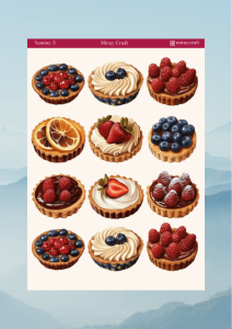 1 Adet Yummy Temalı Sticker – 12x17 cm Scrapbook, Bullet Journal, Planlayıcı İçin