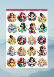 1 Adet Girl Temalı Anime İllüstrasyon Sticker (12x17 cm) Bullet Journal, Scrapbook, Ajanda İçin