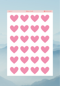 1 Adet Love Temalı Sticker (12x17 cm) Bullet Journal, Scrapbook, Ajanda ve Planlayıcı İçin