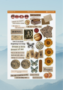 1 Sayfa Aşk Notları Temalı Sticker (12x17 cm) Bullet Journal, Scrapbook, Ajanda ve Planlayıcı İçin