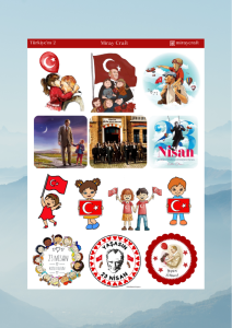 1 Adet Türkiye Temalı Sticker – 12x17 cm | Bullet Journal, Scrapbook, Ajanda ve Planlayıcı İçin