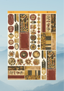 1 Adet Vintage Temalı Sticker (12×17 cm) Bullet Journal, Scrapbook, Ajanda ve Planlayıcı İçin