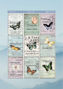 1 Adet Vintage Temalı Sticker (12×17 cm) Bullet Journal, Scrapbook, Ajanda ve Planlayıcı İçin