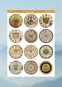 1 Adet Vintage Temalı Sticker (12×17 cm) Bullet Journal, Scrapbook, Ajanda ve Planlayıcı İçin