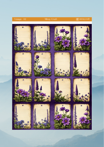 1 Adet Vintage Temalı Sticker (12×17 cm) Bullet Journal, Scrapbook, Ajanda ve Planlayıcı İçin