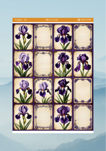 1 Adet Vintage Temalı Sticker (12×17 cm) Bullet Journal, Scrapbook, Ajanda ve Planlayıcı İçin