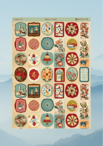 1 Adet Vintage Temalı Sticker (12×17 cm) Bullet Journal, Scrapbook, Ajanda ve Planlayıcı İçin