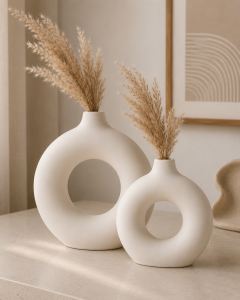 Halka Vazo Büyük & Küçük Ikili Set(19X17 VE 15X14 cm)