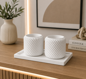 Altlıklı 2’li Dekoratif Obje – Minimal & İskandinav Tasarım