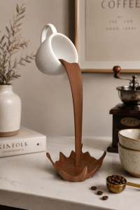 Dekoratif Dökülen Kahve Figürü - Kahve Köşesi - Coffee Corner (20cmx7cm)