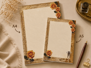 Vintage Temalı 2'li Set (A4-A5) Notepad - Not Defteri - Bloknot