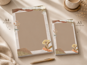 Vintage Temalı 2'li Set (A4-A5) Notepad - Not Defteri - Bloknot